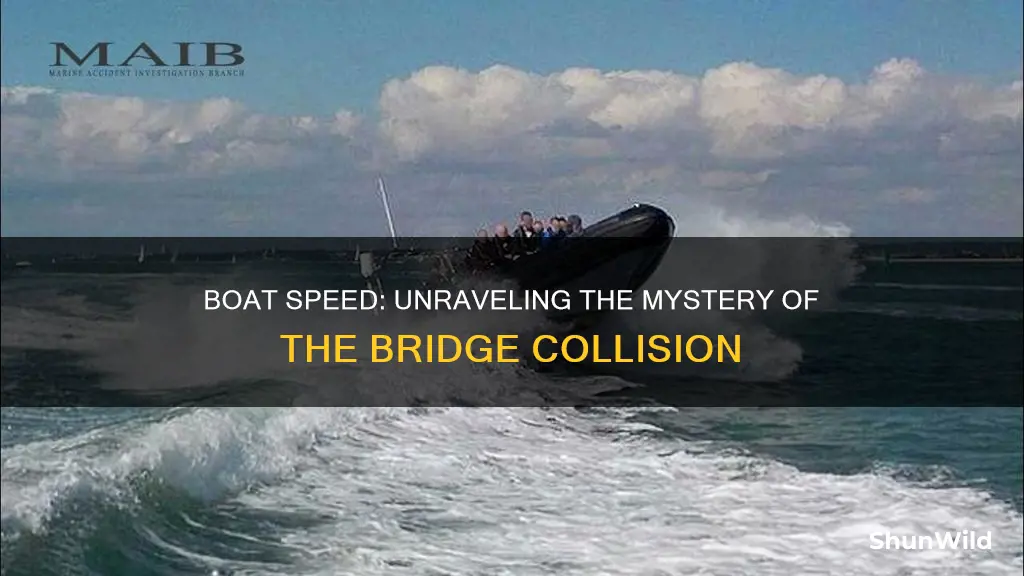 how fast was the boat going that hit the bridge