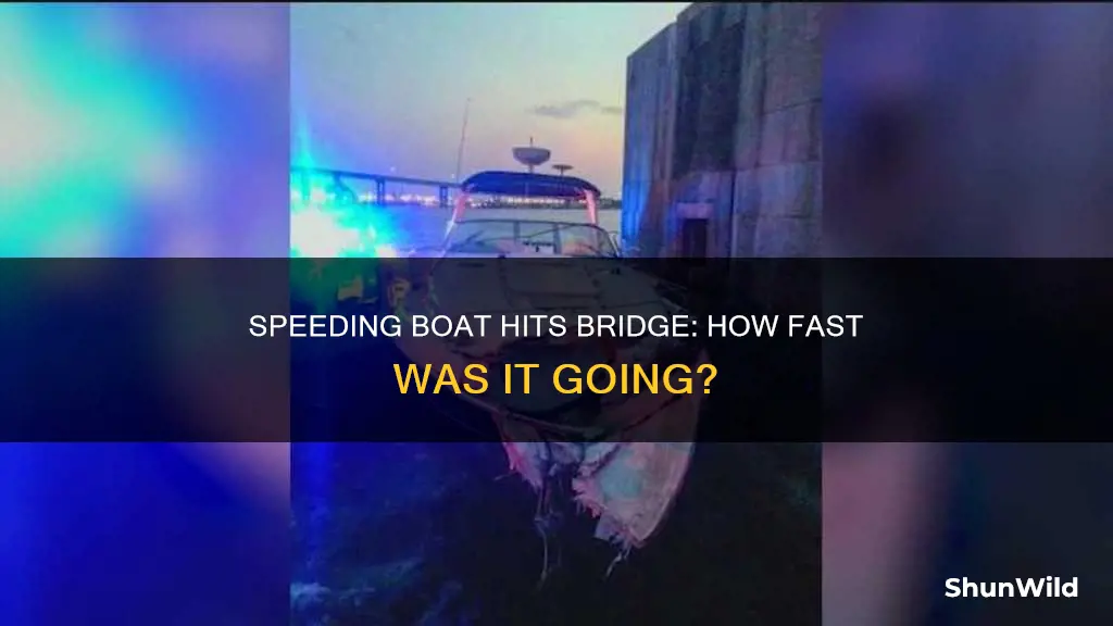 how fast was the boat going that hit the bridge