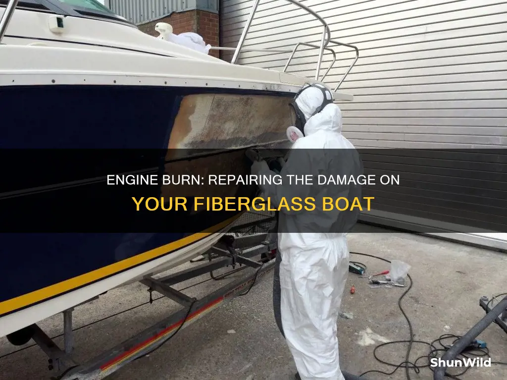 how hard is engine burn to fix on fiberglass boat