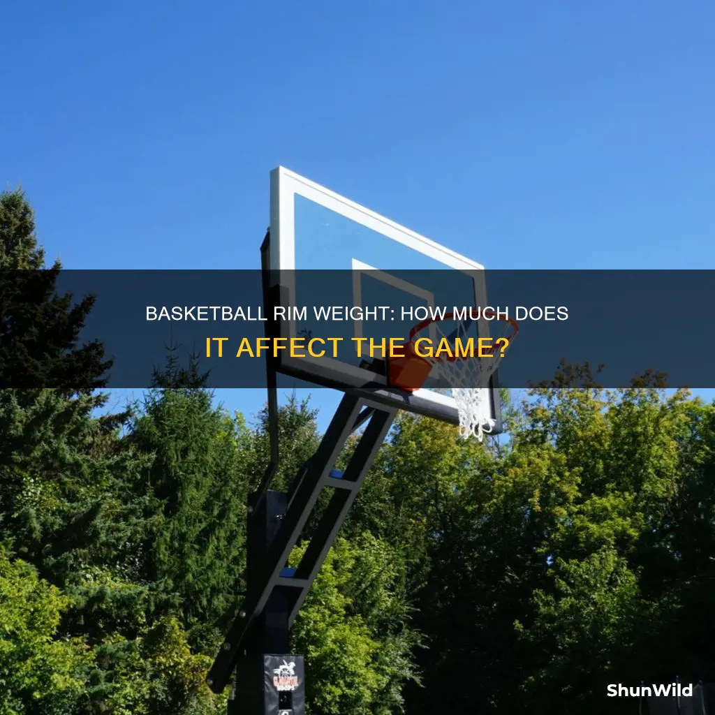 how heavy is a basketball rim