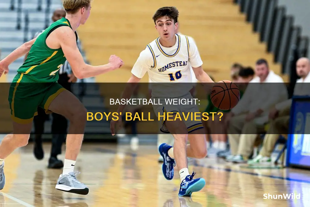 how heavy is a boys basketball in pounds