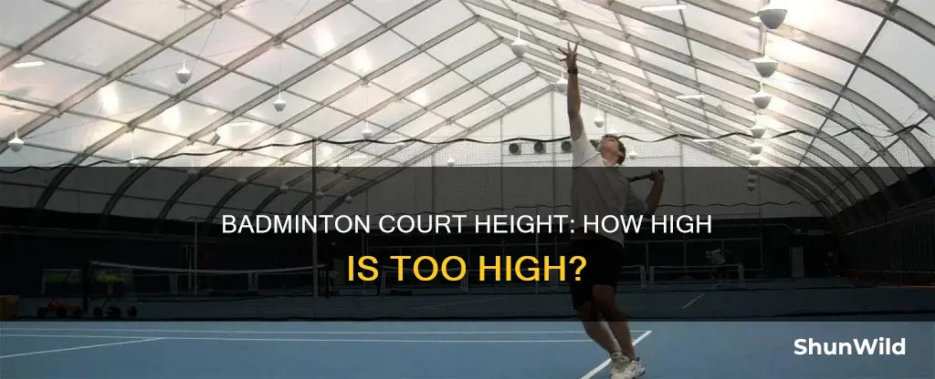 how high does a badminton court need to be