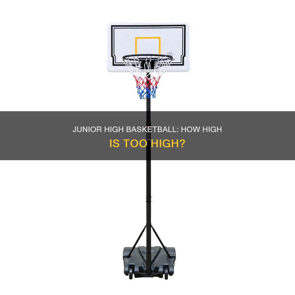 how high is a junior high school basketball basket