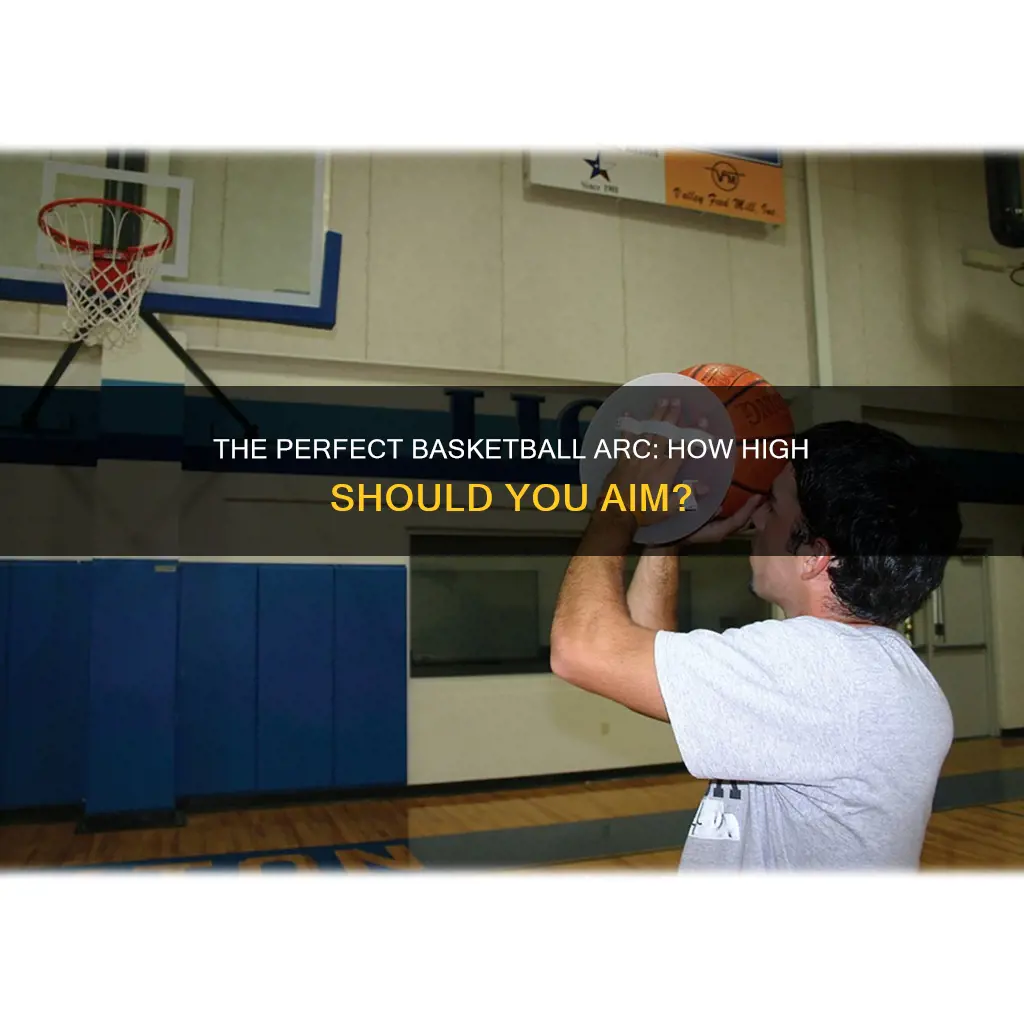 how high is the arc of a basketball shot