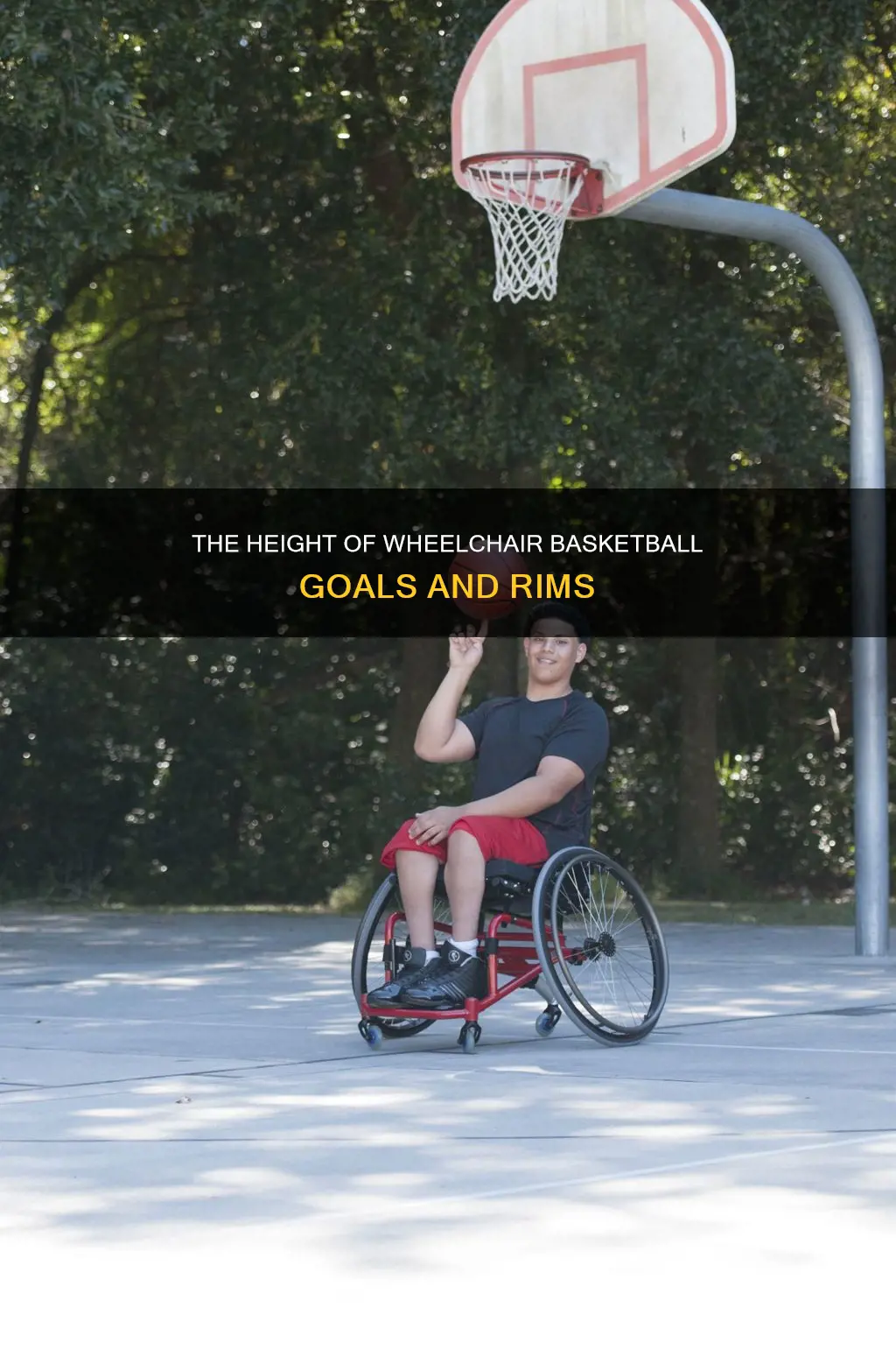 how high is the basket in wheelchair basketball