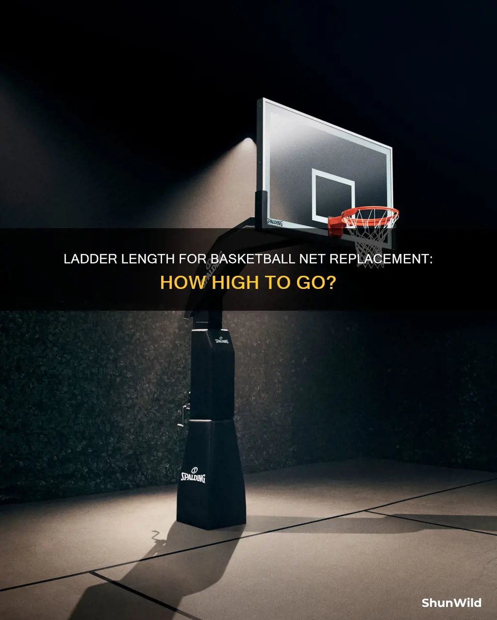 how high of a ladder needed to replace basketball nets