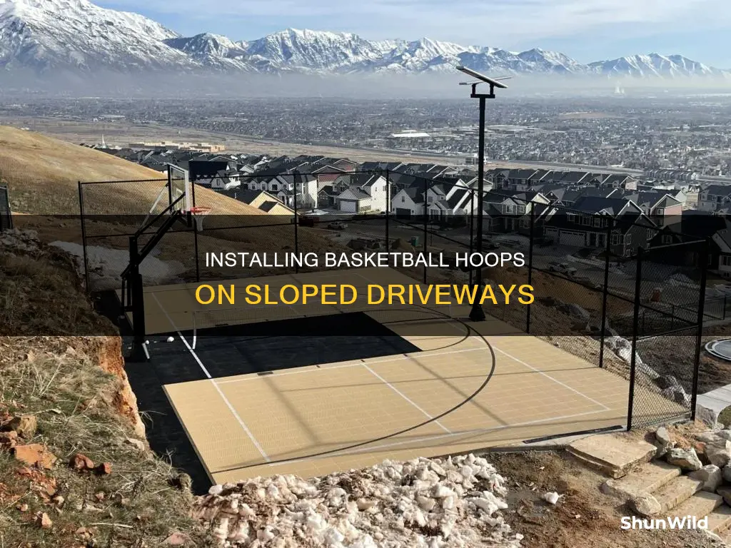 how install basketball on slope