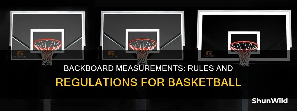 how is a basketball backboard measured
