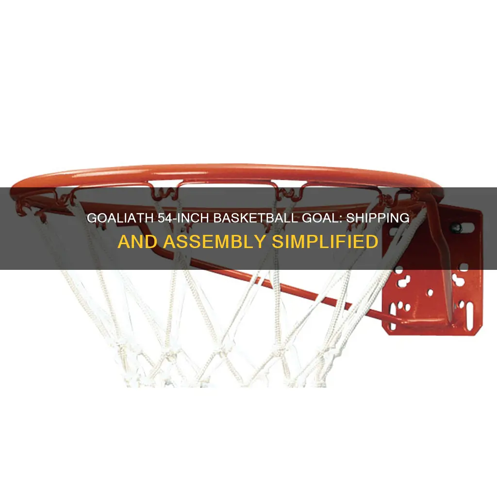 how is a goaliath 54 inch basketball goal shipped