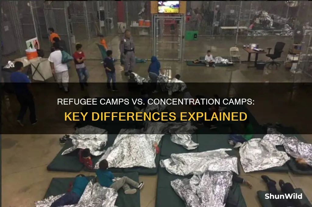 how is a refugee camp different than a concentration camp