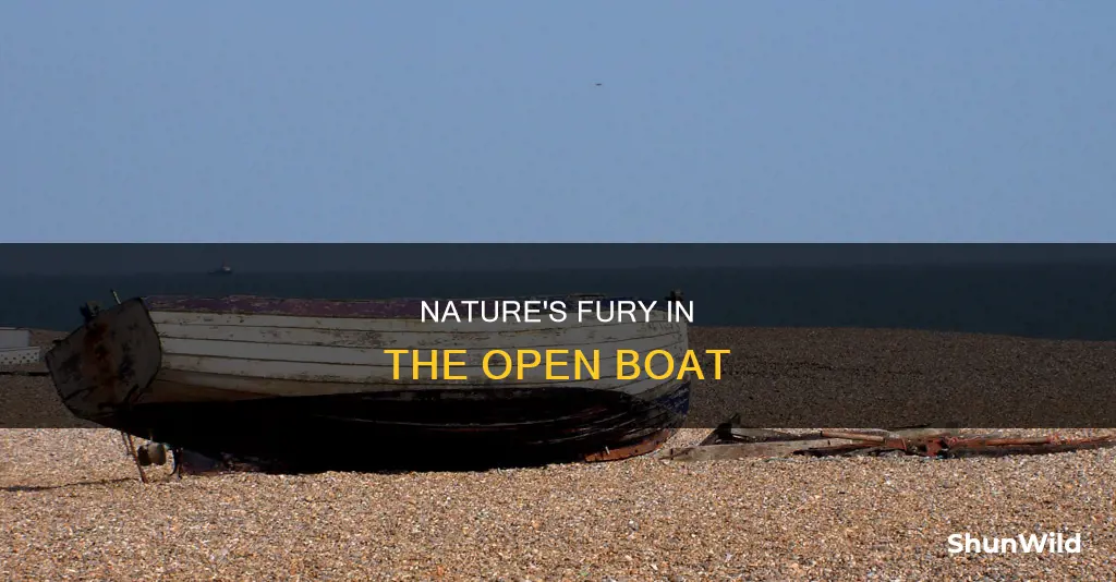 how is nature characterized in the open boat