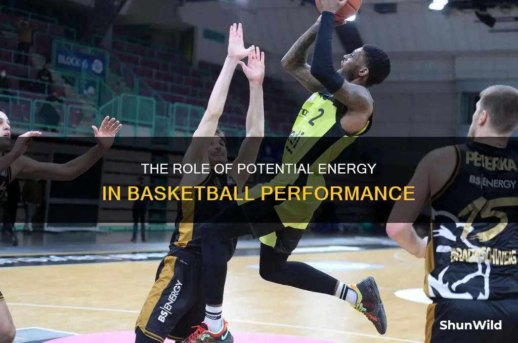 how is potential energy used in basketball