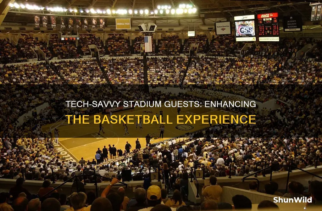 how is technology used by stadium guests in basketball