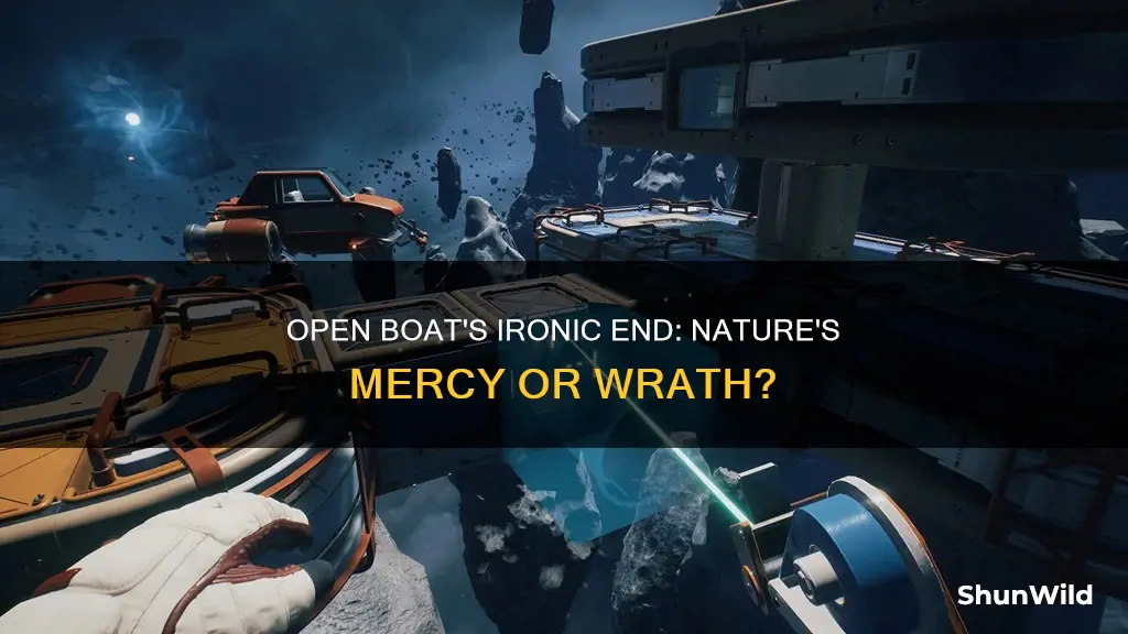 how is the end of the open boat ironic