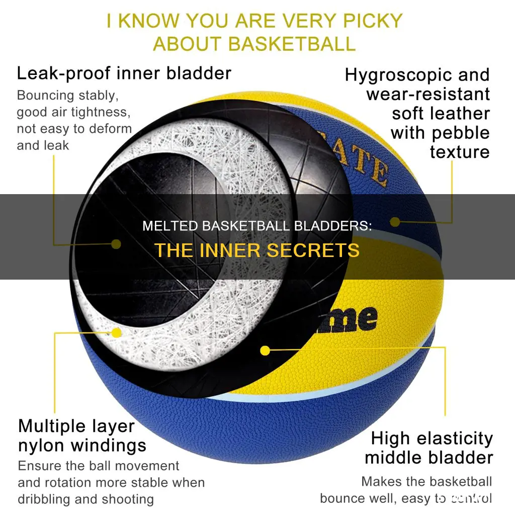 how is the inner bladder of a basketball melted