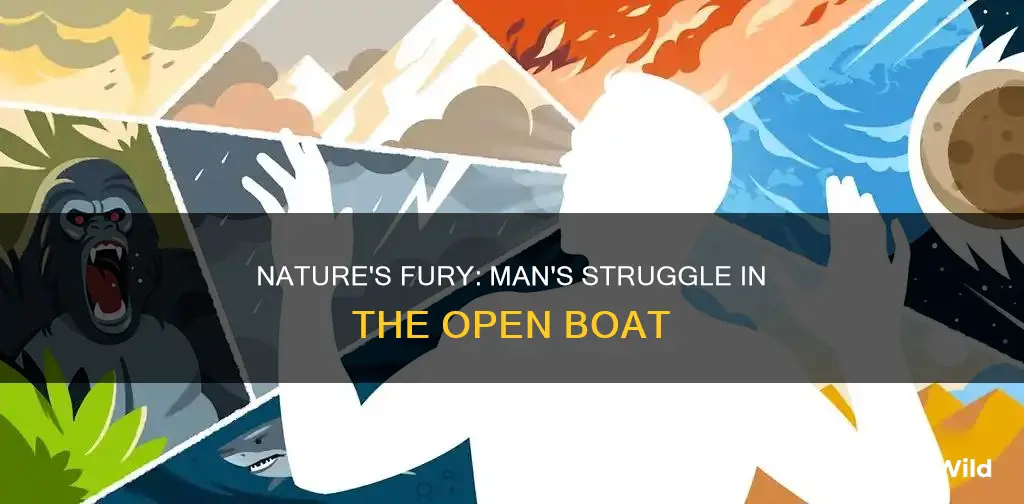 how is the open boat about man vs nature