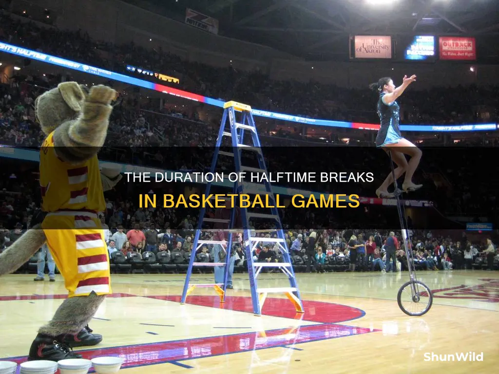 how long are basketball halftimes