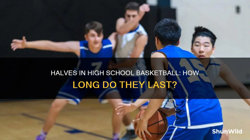 how long are halves in high school basketball
