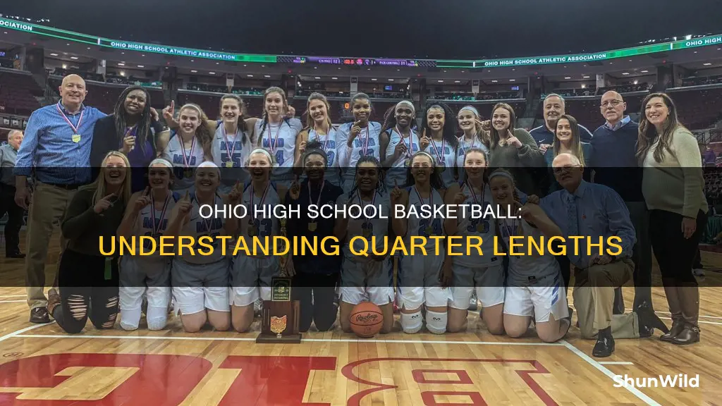 how long are ohio high school basketball quarters