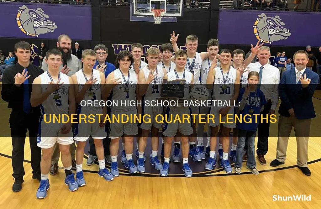 how long are oregon high school basketball quarters