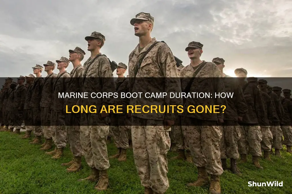 how long are you gone for marine corp boot camp