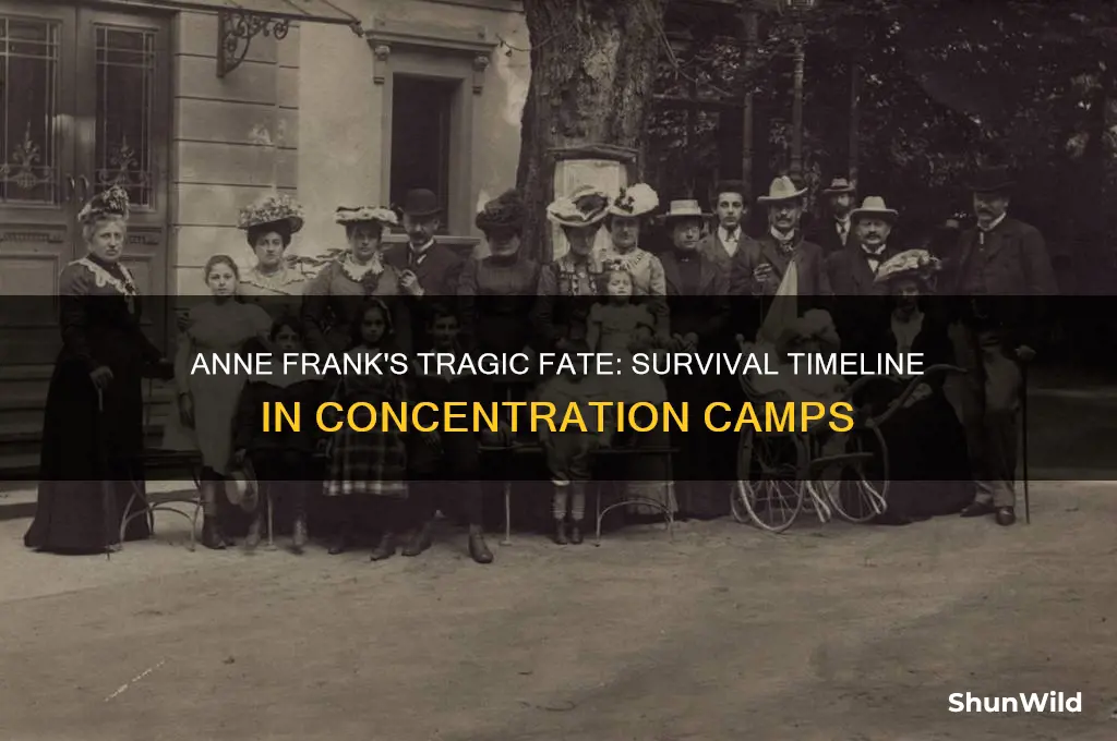 how long did anne frank last in the concentration camp