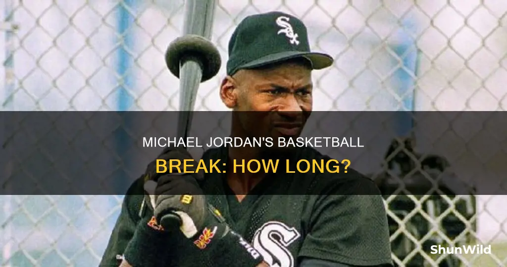 how long did michael jordan take a break from basketball