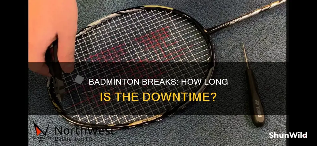 how long is a badminton break