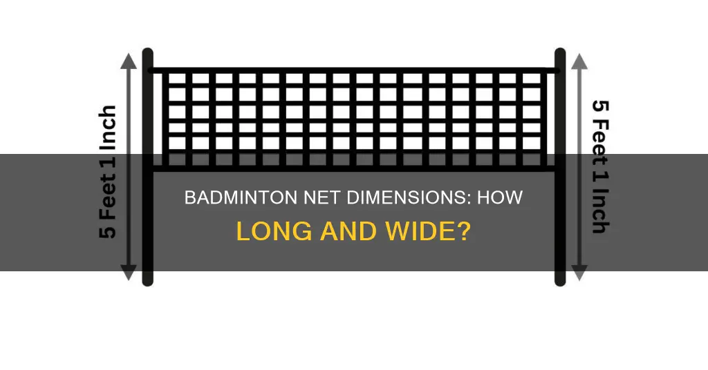 how long is a badminton net