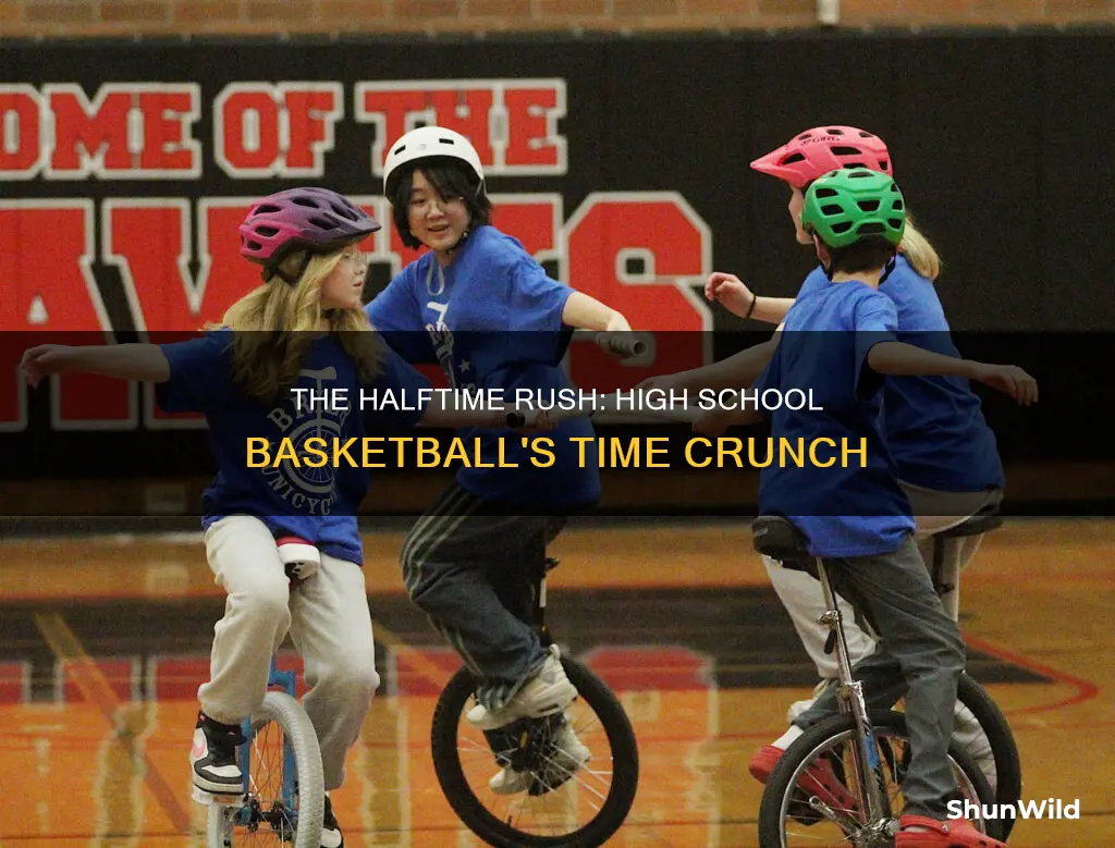 how long is a high school basketball halftime