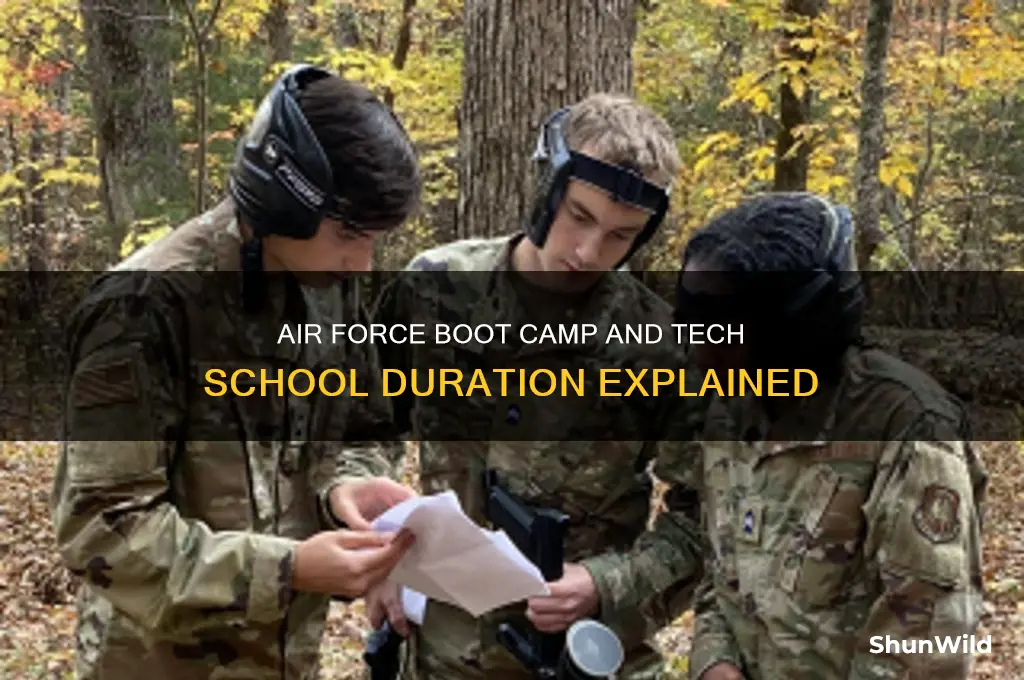 how long is air force boot camp and tech school