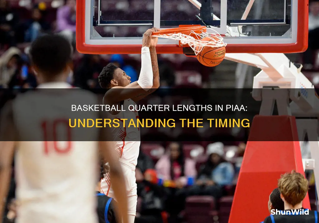 how long is one quarter in piaa basketball