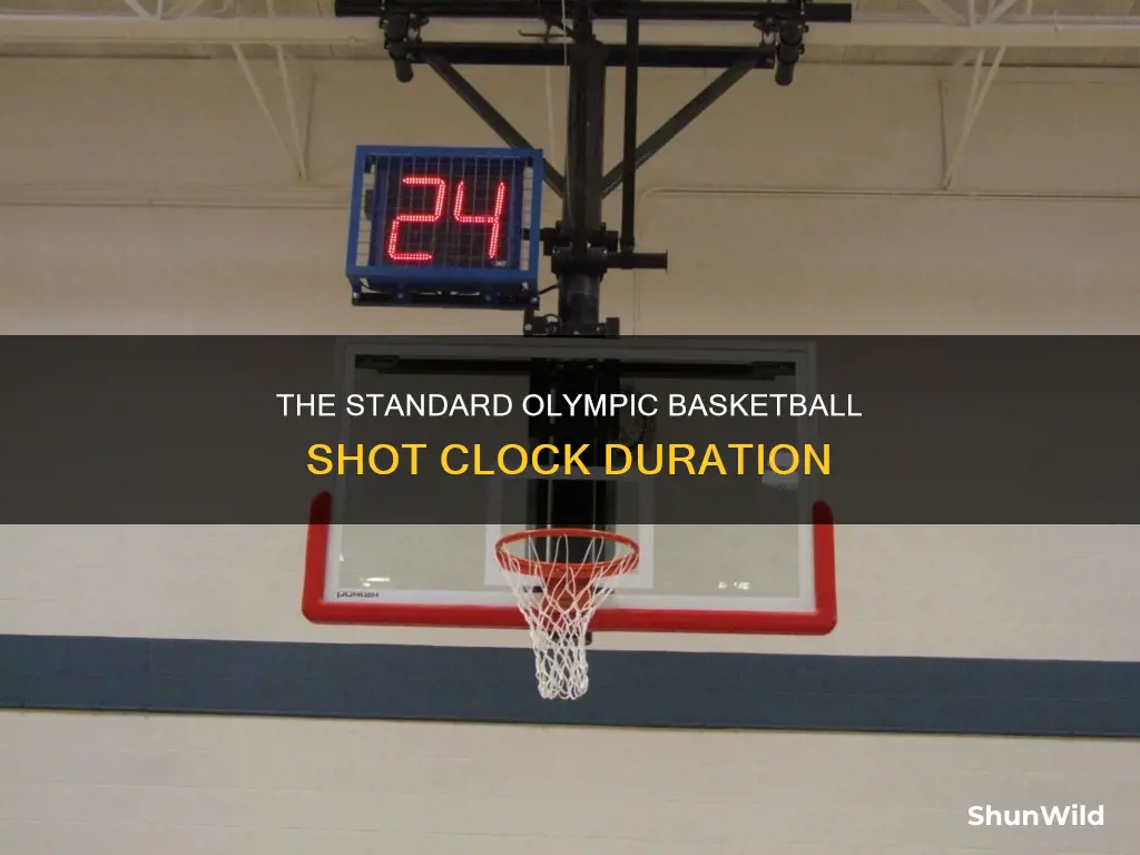 how long is standard shot clock duration inolympic basketball