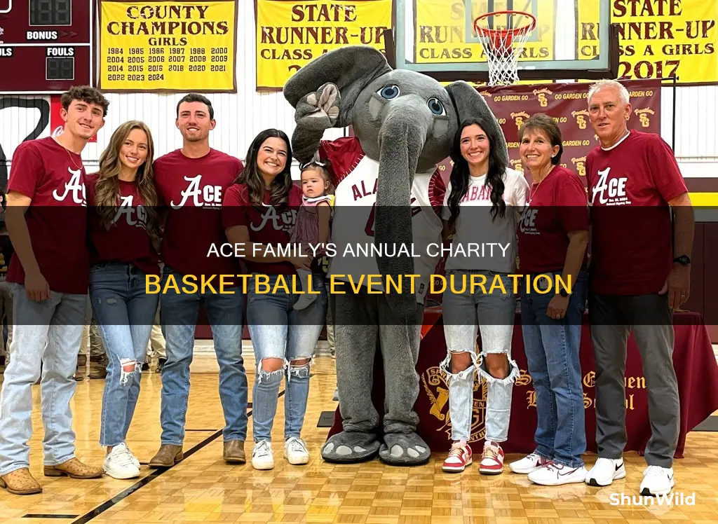 how long is the ace family charity basketball event