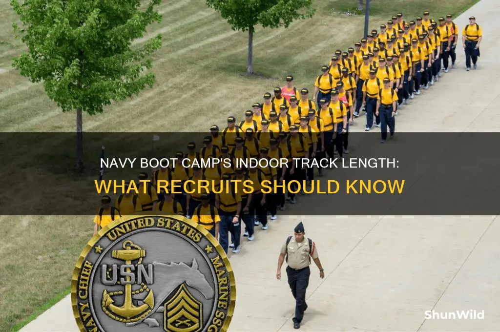 how long is the indoor track at navy boot camp