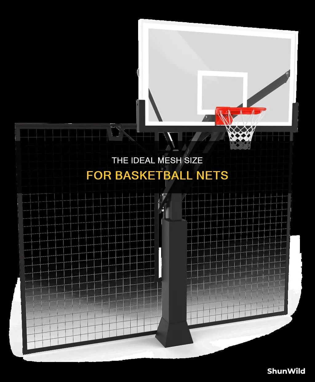 how long is the mesh on a basketball net