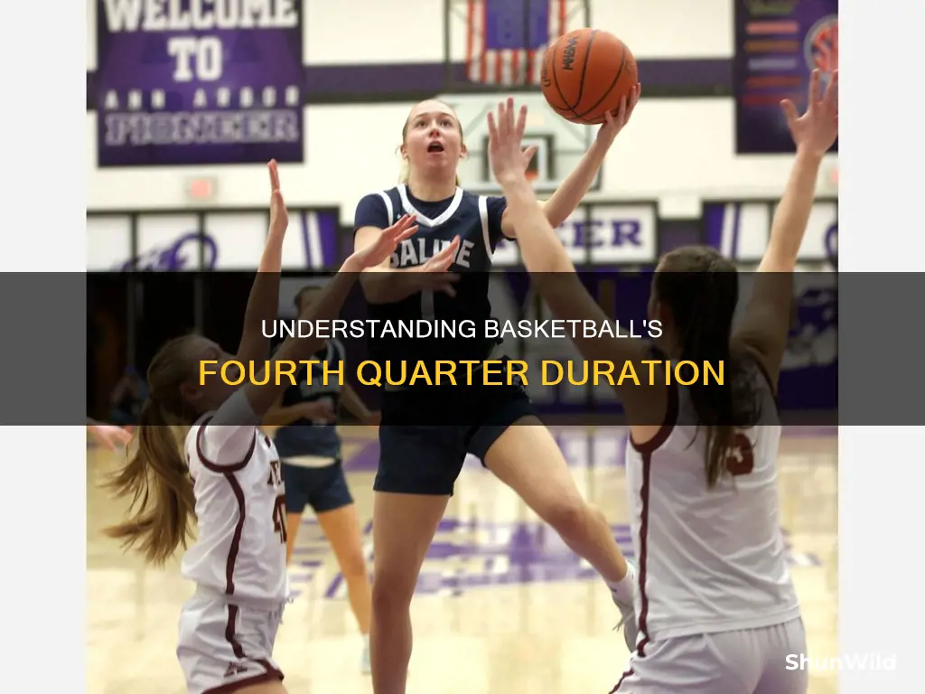 how long is the ned of the 4th in basketball