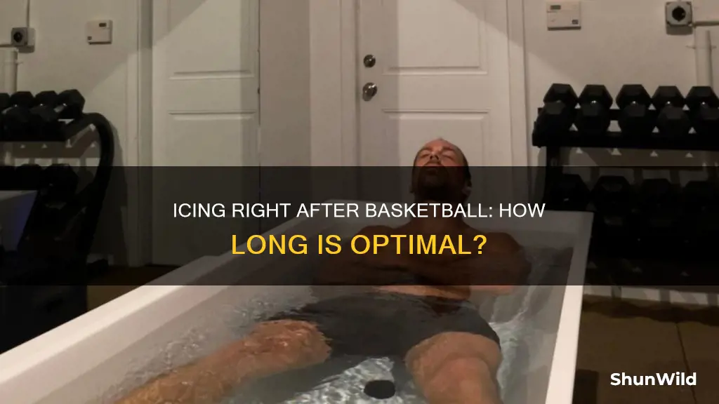 how long to ice bath after basketball
