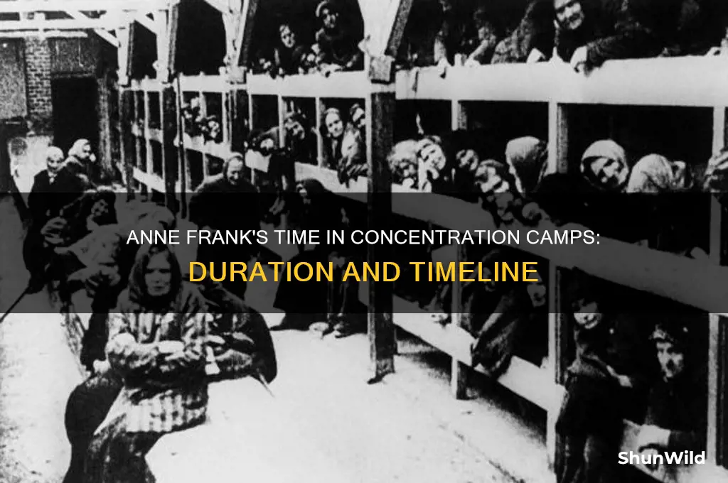 how long was anne frank in concentration camp