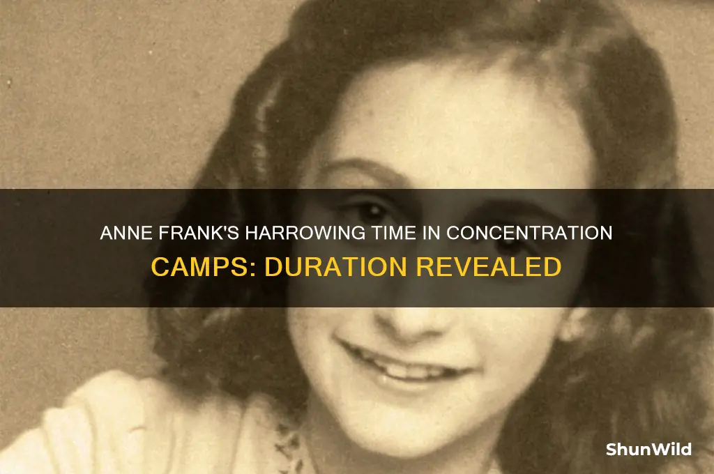 how long was anne in the concentration camp
