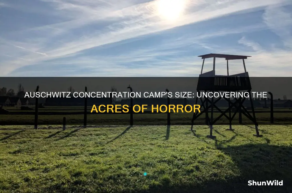 how many acres was auschwitz concentration camp