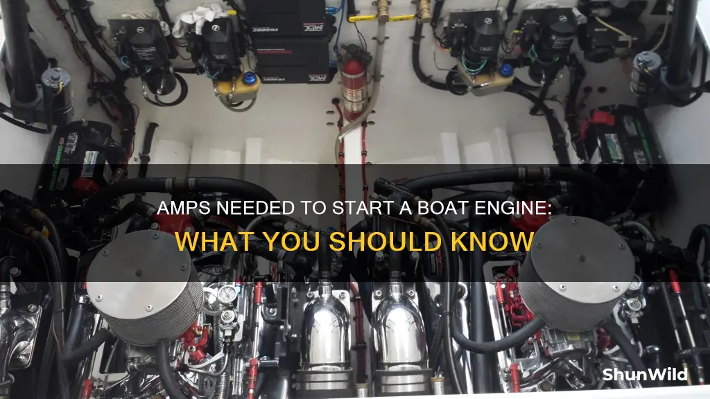 how many amps to start a boat engine