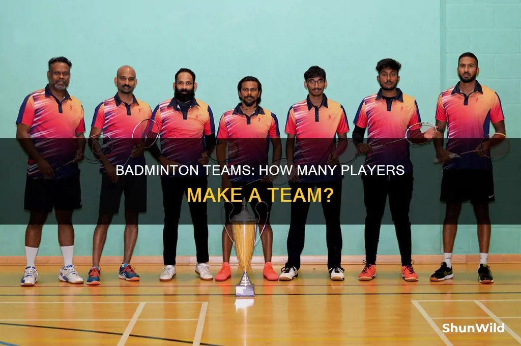 how many are in a badminton team