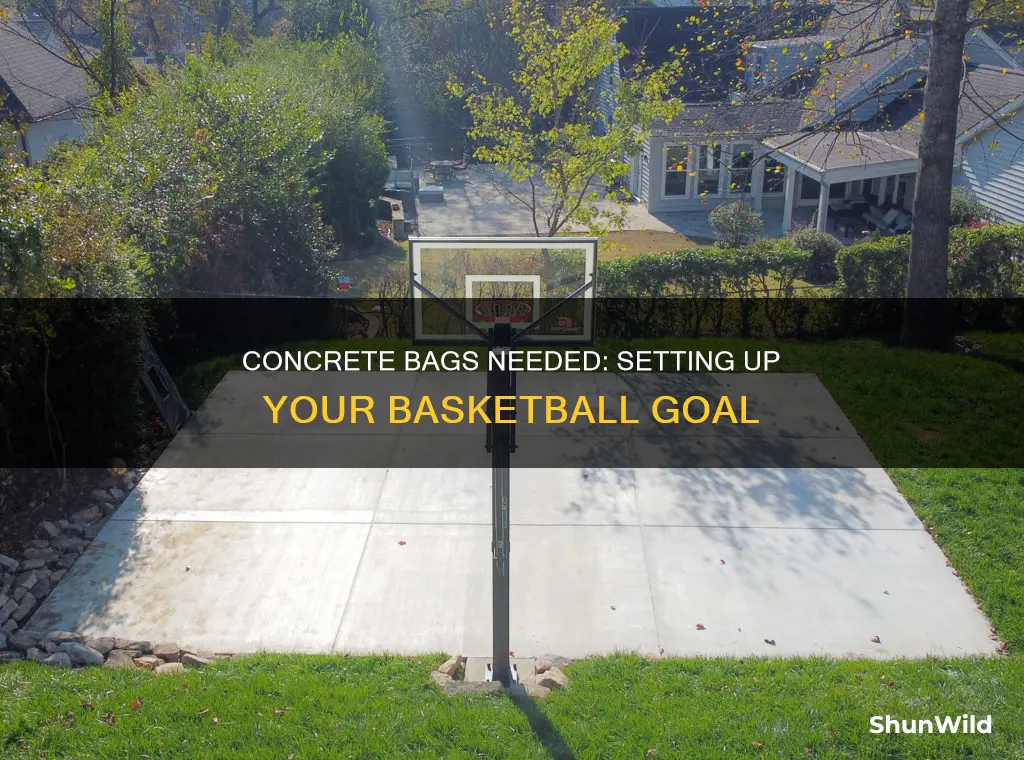 how many bags of concrete for basketball goal