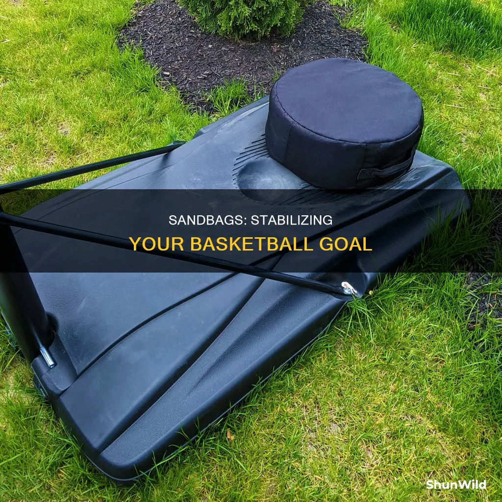 how many bags of sand for a basketball goal