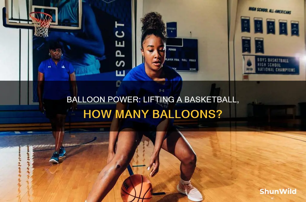 how many balloons to lift a basketball