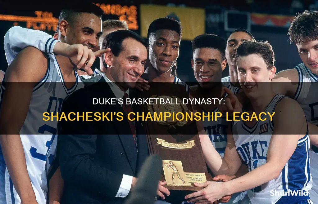 how many basketball championships does shacheski at duke have