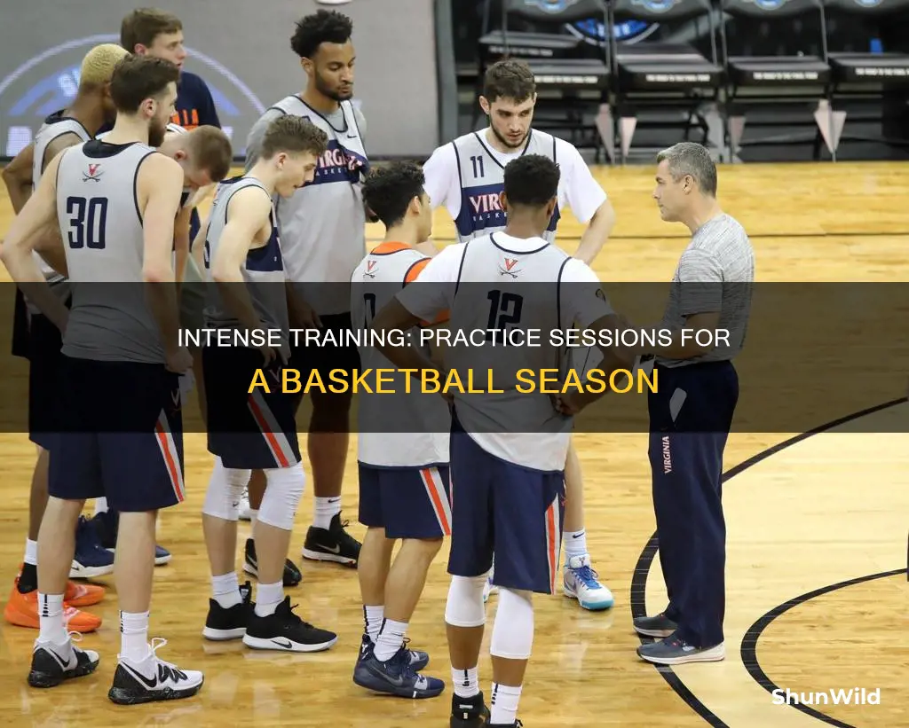 how many basketball practices do you have in a season