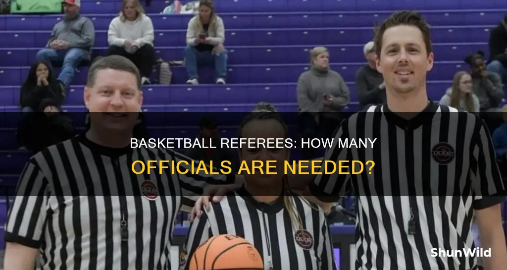 how many basketball referees officials