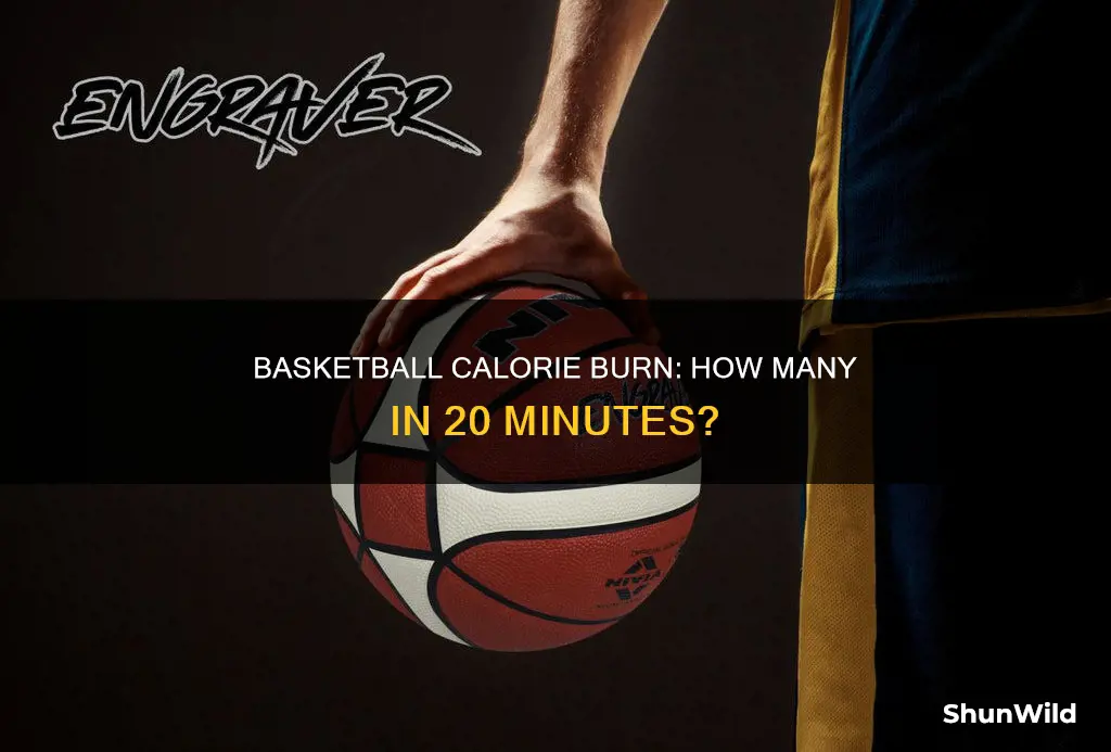 how many calories are burned in 20 minutes of basketball